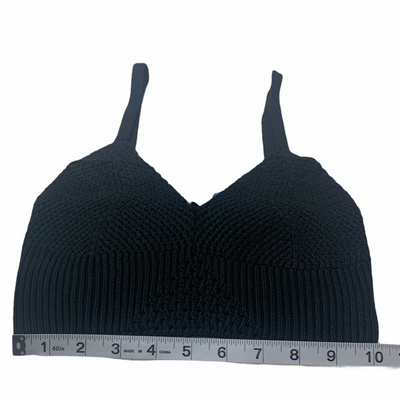 NWT Free People S You Wanna Brami Black crochet - Picture 7 of 8